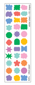 Paper Tool 03 · Shapes de Mikan Paper, diseño original de la sticker sheet.
